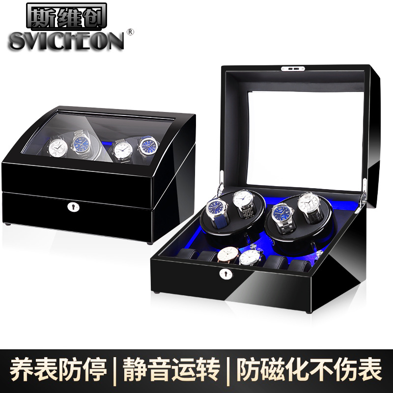 厂家直销摇表器自动机械手表上链盒家用转表器双位摇摆器收纳盒