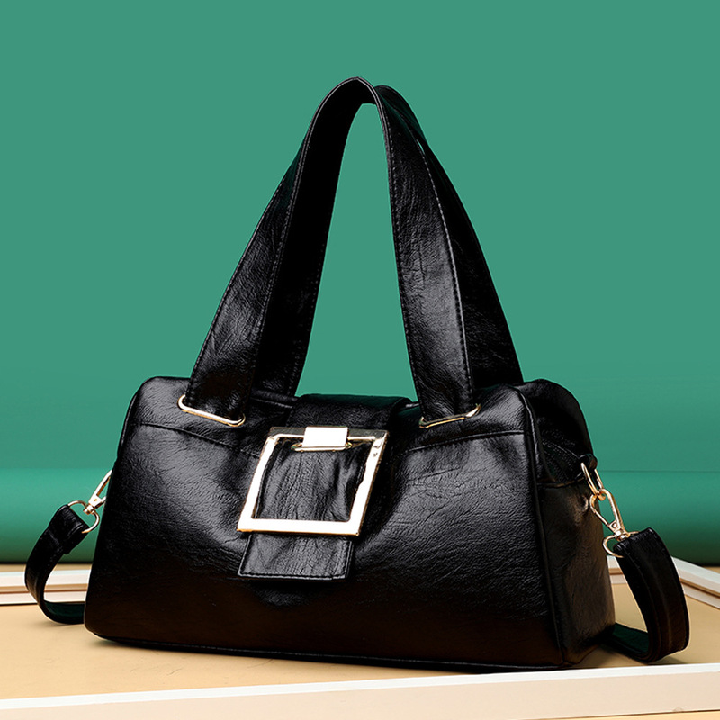 Bags for Women European and American Trendy Large-Capacity Multi-Layer Shoulder Bag Soft Leather Texture Multi-Purpose Women's Bag Fashionable Handheld Crossbody Bag