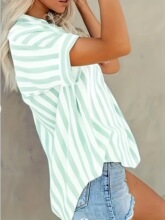 B 15508 Elegant Summer Striped Shirt �������Ƴ��� �羳����