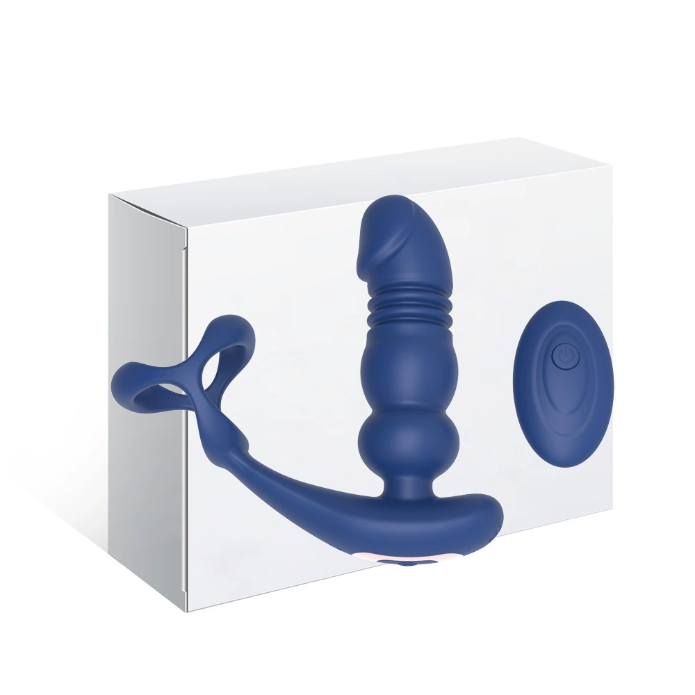 Telescopic anal plug prostate massage wireless remote control semen lock dual-purpose electric invisible wear single men silent