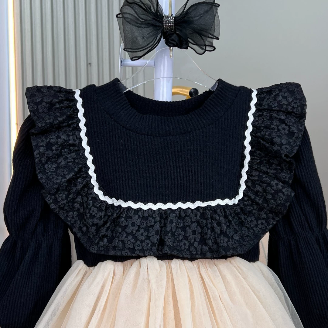 Autumn demi-season dress, fleece small princess costume, Korean style