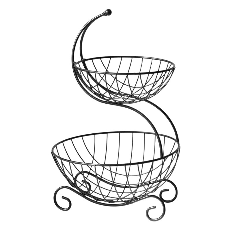 Bandeja nórdica multicapa para frutas de uso doméstico, frutero de mesa alta para sala de estar con alto valor estético, estilo minimalista de lujo ligero.