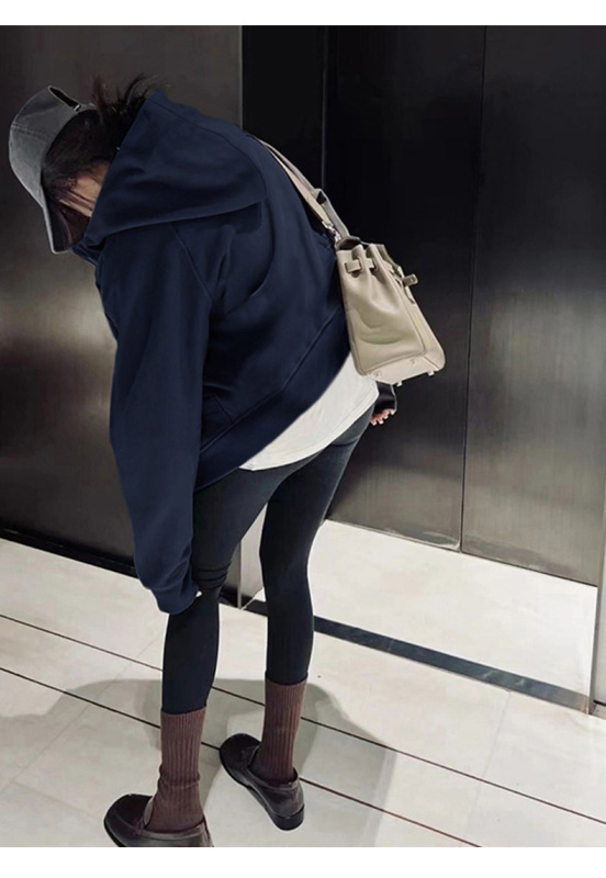 初秋卫衣厚外套女装2025新款休闲开秋季短款上衣小个子薄款开衫|undefined