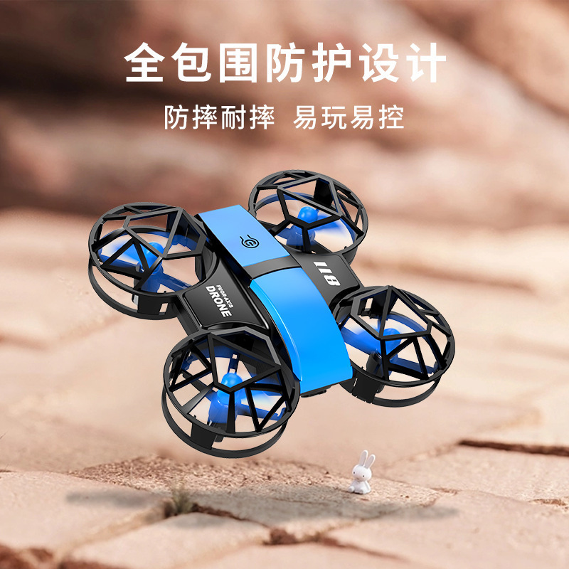 Cross-Border Four-Axis Mini Aerial Photography Drone, Remote Control Aircraft, Crash-Resistant, Altitude-Holding Toy, Micro Aircraft Toy Gift