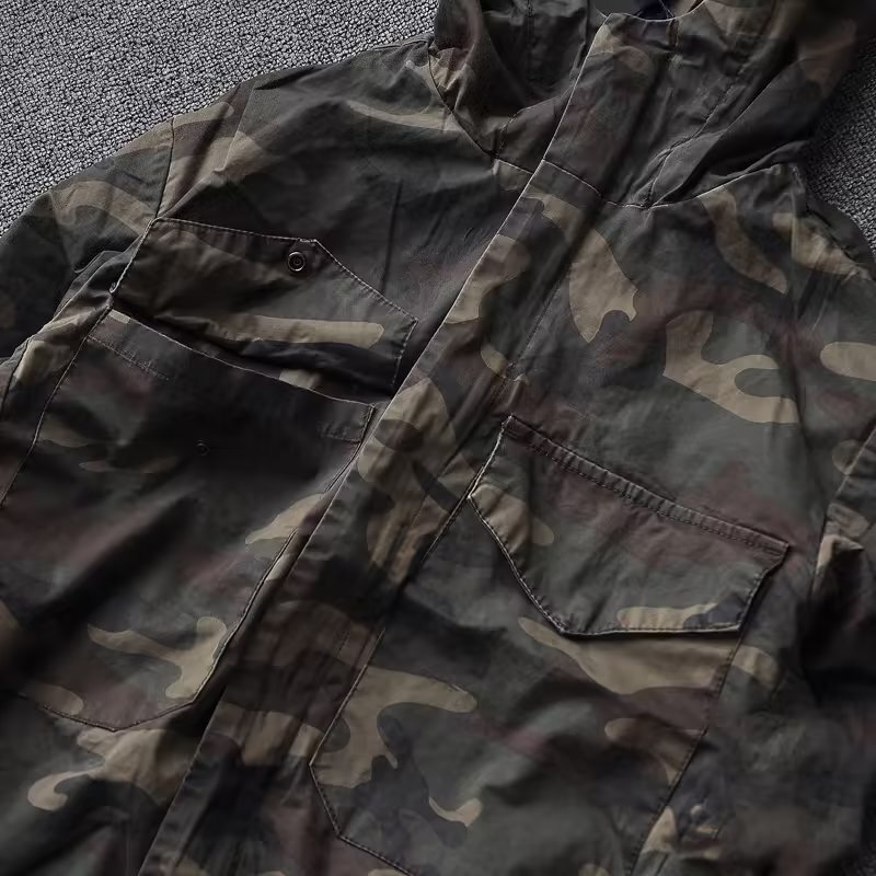 Camouflage Jacket Autumn and Winter Stylish Versatile Workwear Denim Jacket Japanese High Street Baseball Jacket Stylish Sweatshirt