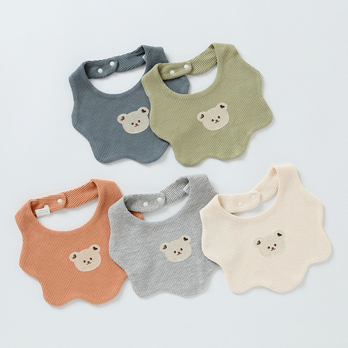 Baby pure cotton bib newborn neck saliva towel anti-vomiting pad towel bib rice bag male and female baby square towel double layer