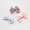 Small cloth with bow, hairgrip, multicoloured accessory, floral print