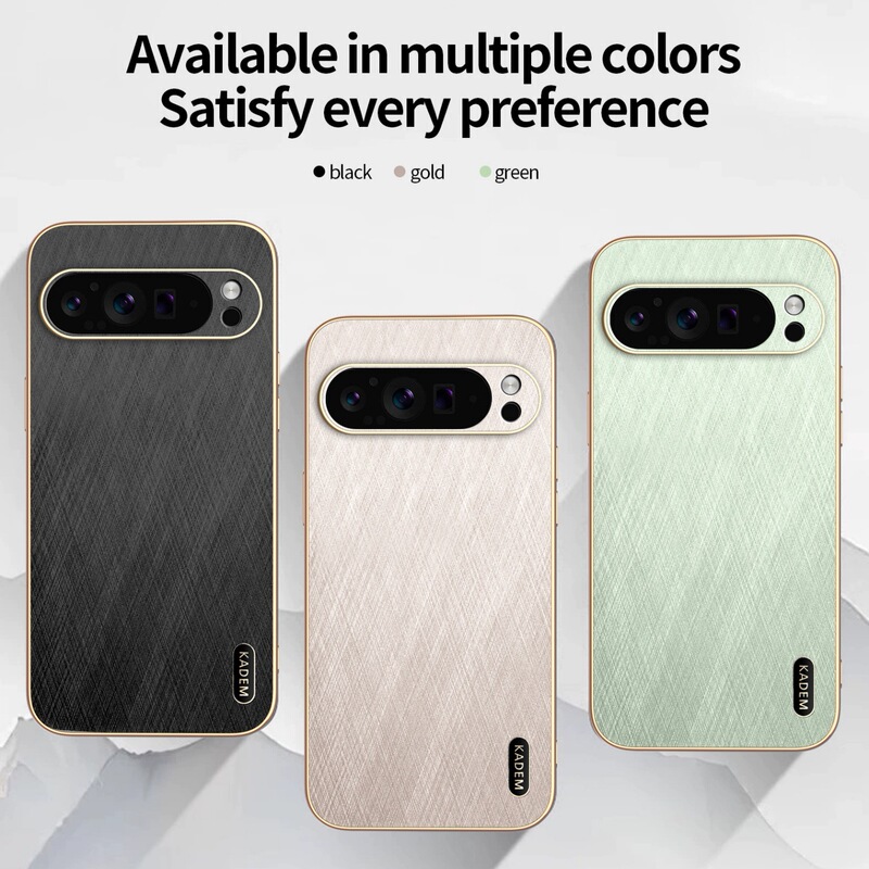 Electroplated Gold Thread Pattern Leather Case Suitable for Google 10 Stylish Men's and Women's Phone Cases, Google 10 Pro Anti-Sweat and Anti-Fingerprint