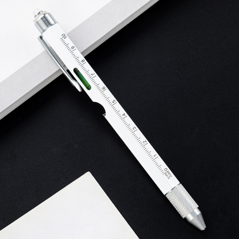 ライト付き屋外ツールペン、7-in-1 レベルスケール、タッチスクリーンペン、十字ドライバー、ボールペン|undefined