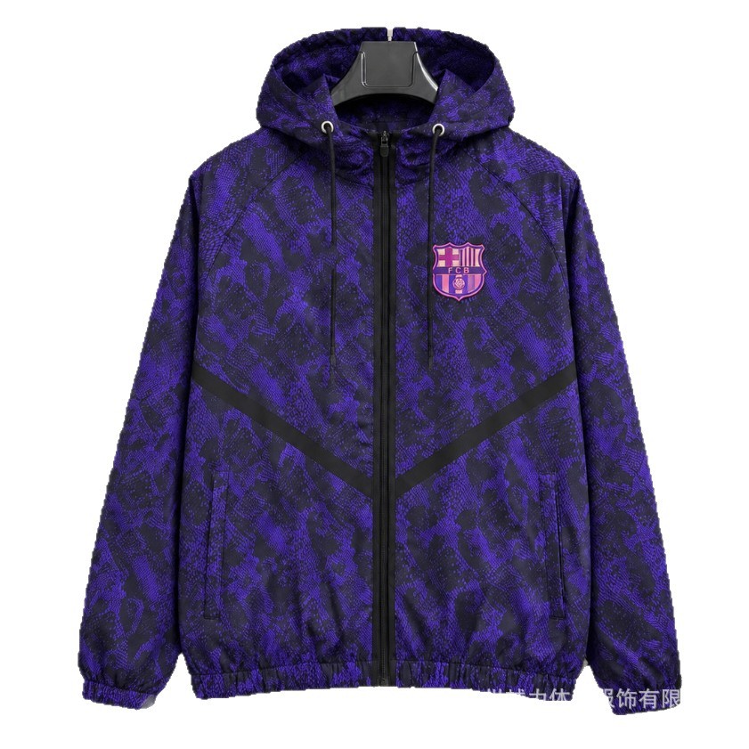 Chaqueta Bordada retro de manga larga y gruesa Manchester United Barcelona Inglaterra Brasil Real Madrid Liverpool image 5