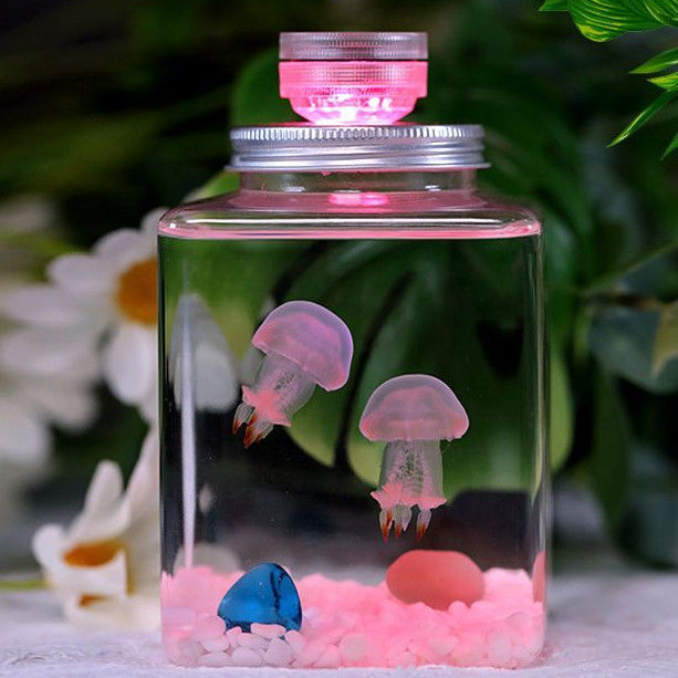 Desktop Pet Glowing Jellyfish Small Pet Easy to Raise Animals Children Students Living Jellyfish Tank Non-Toxic Jellyfish Small