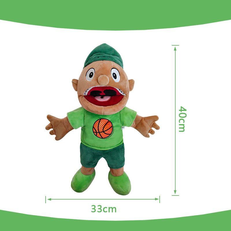 El mismo personaje de Amazon Jeff, marioneta de mano, Phoebe, divertido, chico con la boca abierta, muñeca de peluche interactiva entre padres e hijos