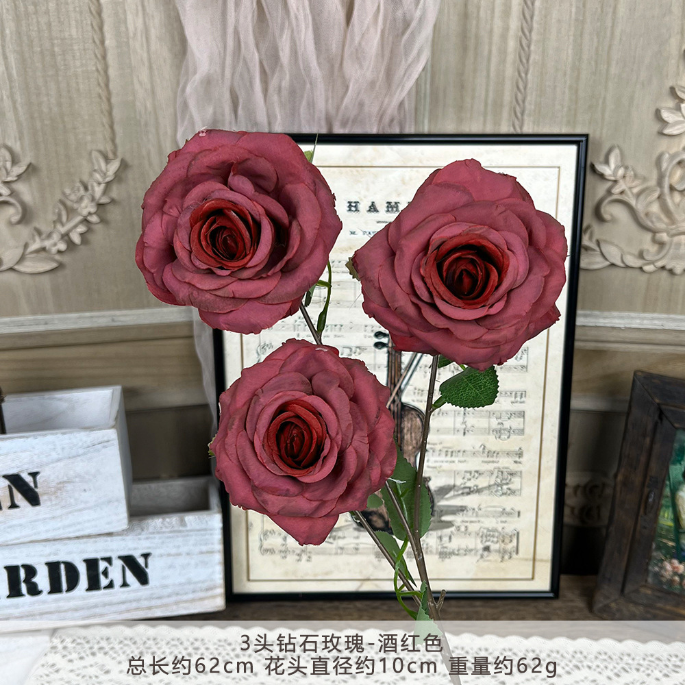 Mj-3 head diamond rose - burgundy