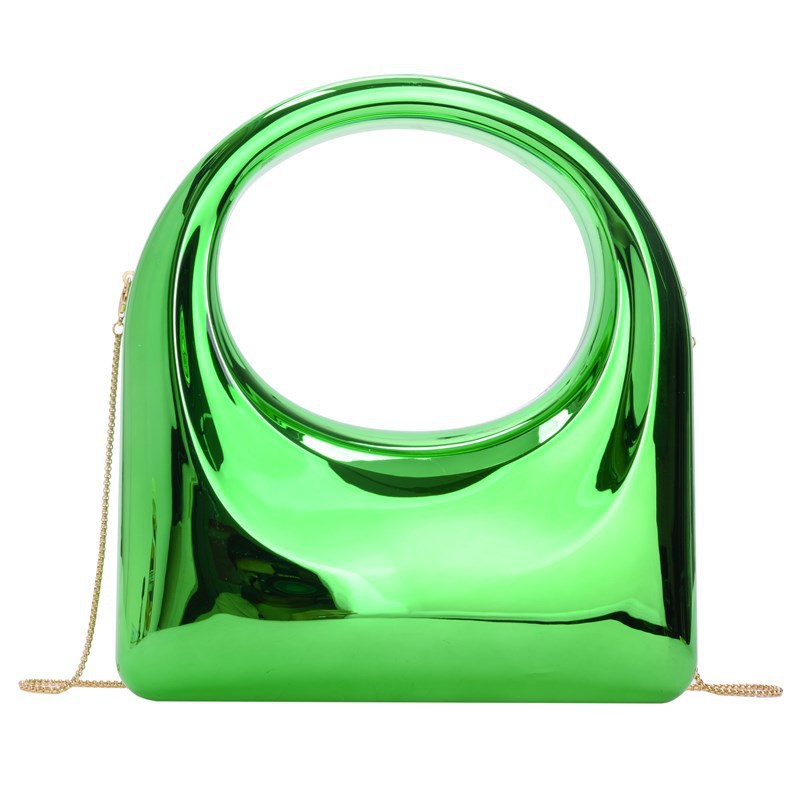 2025 nueva moda transfronteriza bolsa de cena de mujer acrílico brillante bolsa de meseta de fiesta simple bolsa cuadrada mochila