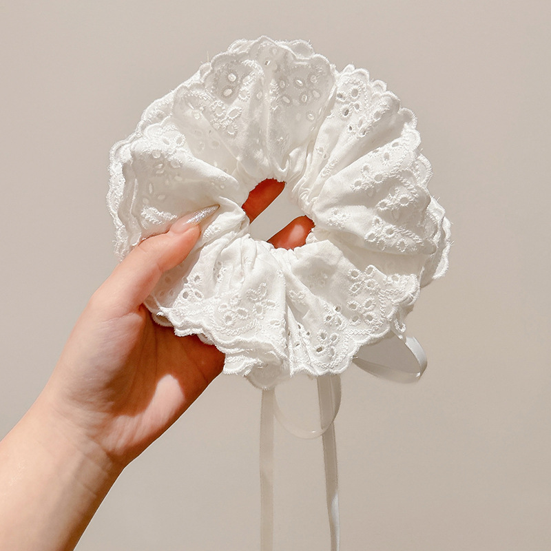 Anillo de pelo de intestino grueso suave francés para mujer 2025 nuevo círculo de intestino grueso coreano de alta gama Advanced Large Hairy Cuerda para la cabeza para mujer