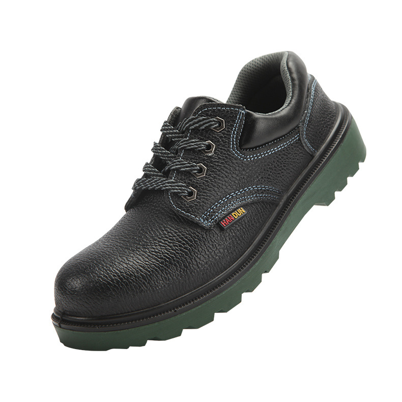 现货供应防砸防刺穿劳保鞋四季款低帮劳保鞋牛皮鞋面防滑男士鞋