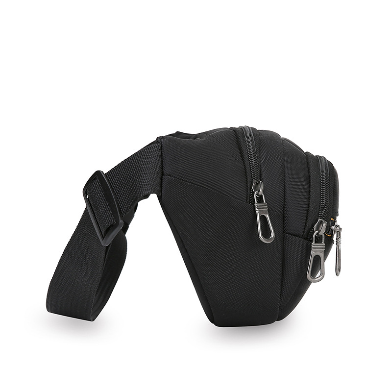 Riñonera de moda transfronteriza, bolso de pecho de tela Oxford impermeable personalizado para hombre, bolso de teléfono móvil de cambio portátil de varios compartimentos