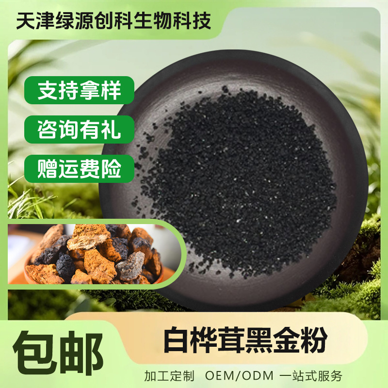 白桦茸黑金精粉 白桦茸提取物  绿源甄选 量大优惠 现货包邮