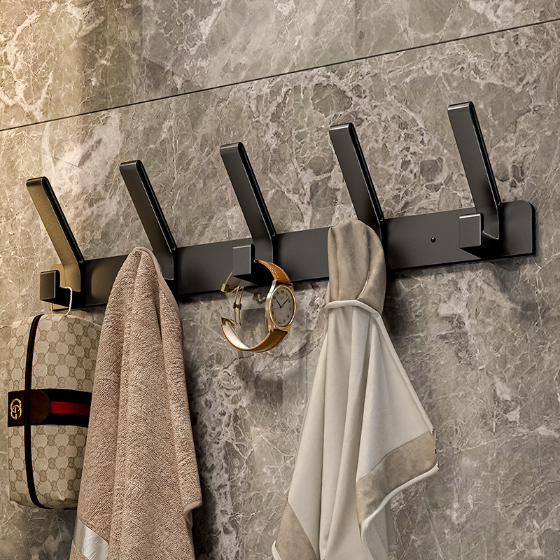 Hanger Towel Hook Entry Door Entrance Toilet Punch-Free Wall Hanging Bathroom Clothes Door Rear Hook Wall