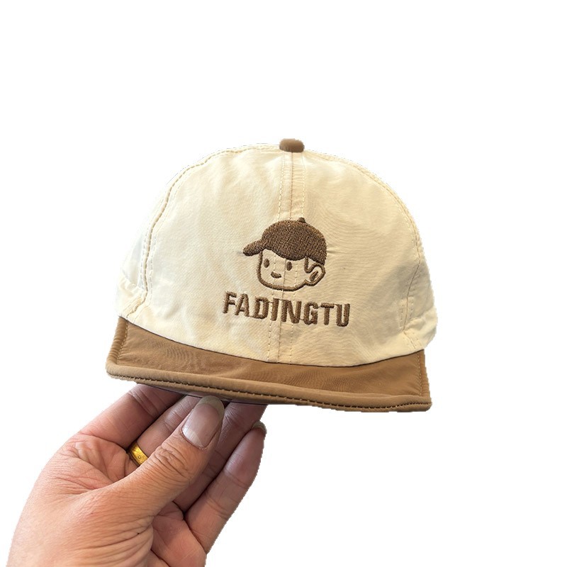 Sombrero para bebés primavera y otoño delgado lindo sombrero de bisel suave sombrero de pato para bebés varones de verano pequeño sombrero de béisbol delgado