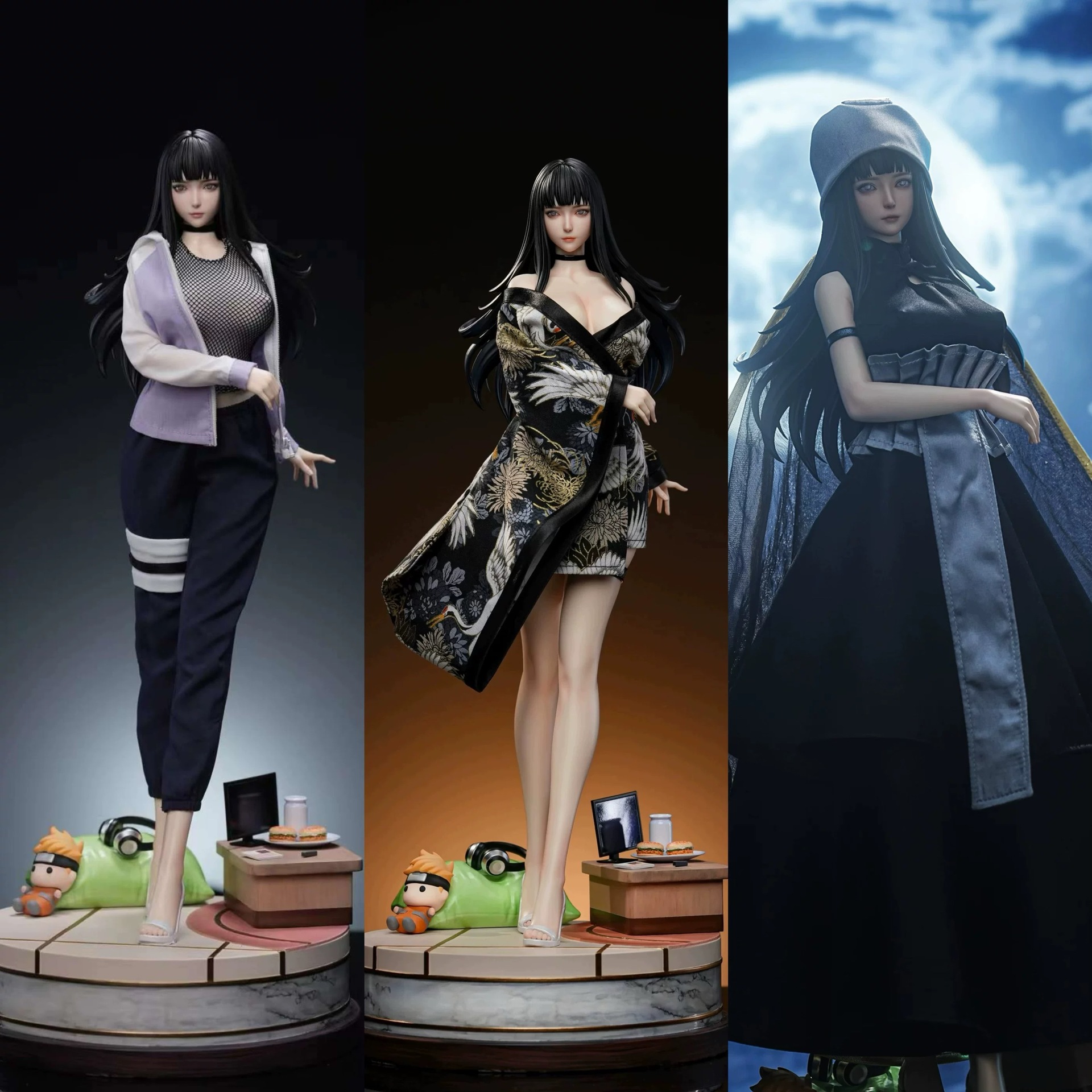 Naruto Hinata Hyuga 45 sm statik fiqur kolleksiya modeli