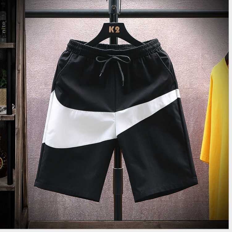 Cross-border Foreign Trade Fast-drying Sports Leisure Fashion Loose Color Stitching Straight Barrel Boys Beach Shorts
