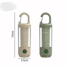 新款多功能露营灯手电筒Type-C充电红白暖光氛围灯警示灯挂钩灯