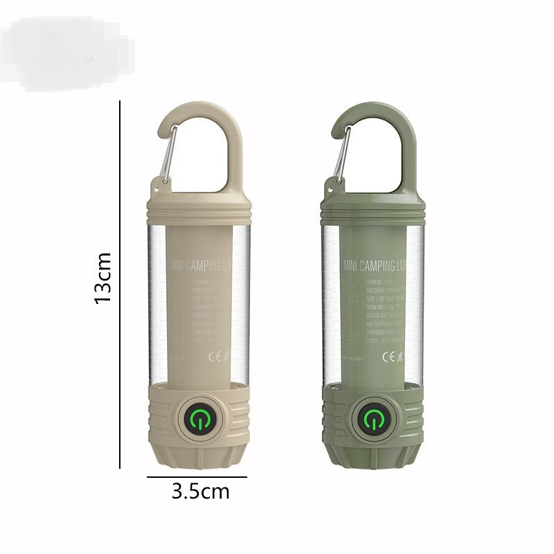 新款多功能露营灯手电筒Type-C充电红白暖光氛围灯警示灯挂钩灯