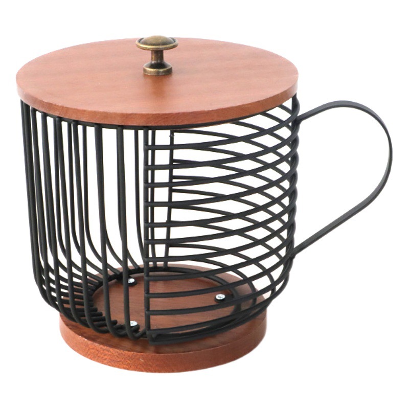 Cápsula de almacenamiento de café estante de almacenamiento de escritorio Candy Tea canasta de almacenamiento con tapa bolsa de té caja de almacenamiento barra de bar