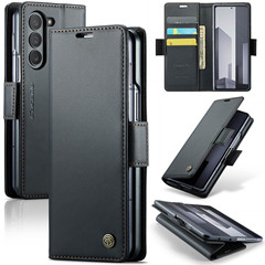 新しいサムスン Z Fold7 携帯電話ケース Z FOLD6 カード携帯電話レザーケース盗難防止保護カバーに適しています