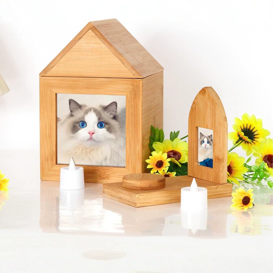 Деревянная ручная работа, кошачья и собачья деревянная коробка для хранения, производитель, оптовая продажа, Amazon, трансграничная доставка праха для животных