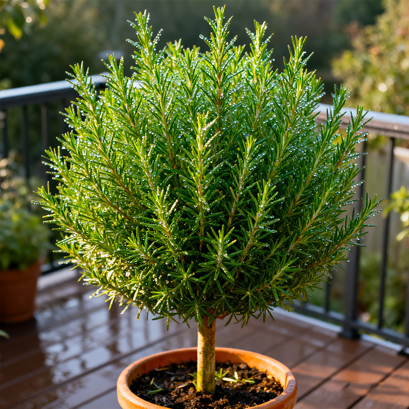 Rosemary Lollipop Potted Edible Large Seedlings Mosquito Repellent Plants Indoor Office Desk Easy to Feed Edible Green Plants