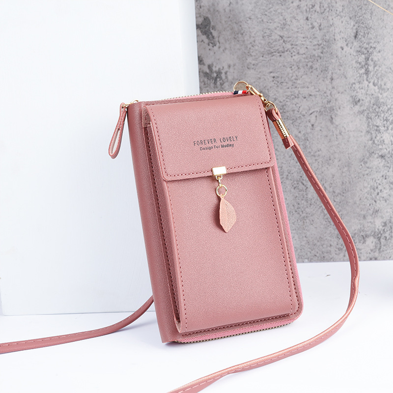 2022 nueva venta al por mayor de gran capacidad multi-funcional moda simple hoja hombro pequeño bolso crossbody bolso del teléfono para las mujeres