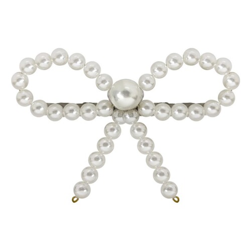 Korean-style pearl butterfly bow forehead hair clip for women, minimalist elegant high-end design edge clip, elegant versatile hair accessory trend