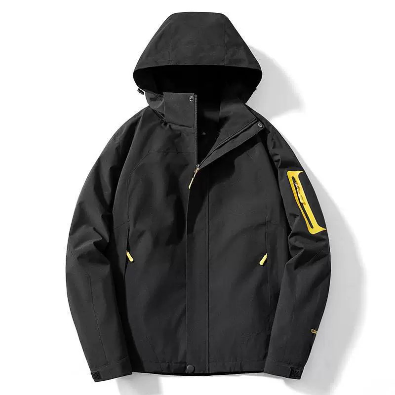 Осенний туристический съем removable windproof waterproof jacket, трёхвоя, увеличенная толщина