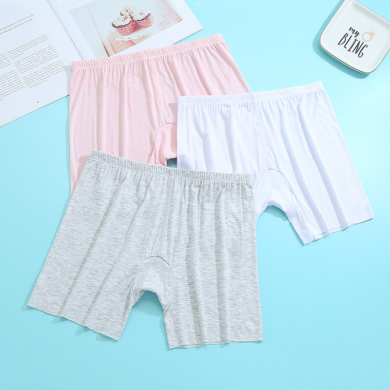 Girls' Summer Thin Modal Underwear 2-in-1 Inner Wear Anti-Exposure Bra Girls' Flat-Chest Seamless Leggings