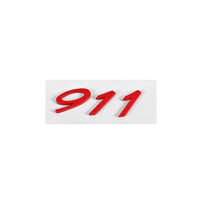 Car logo – Porsche Taycan logo - red-911-split