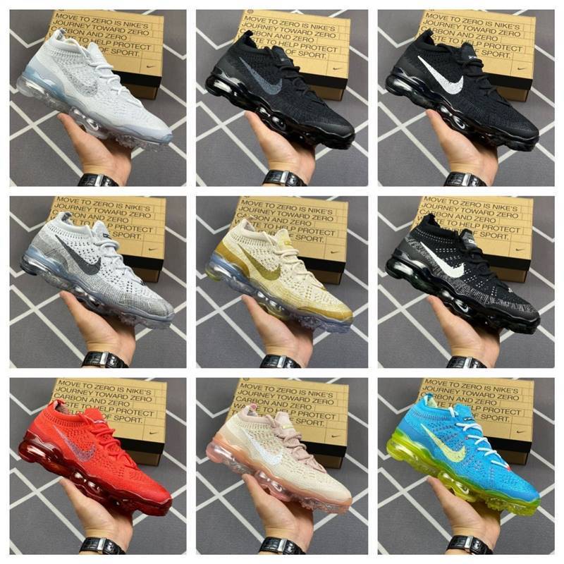 Pure Original Full Palm Air Cushion Vapormax 2023 Flyknit Running Shoes for Men and Women Non-Slip Low-Top Sports Shoes