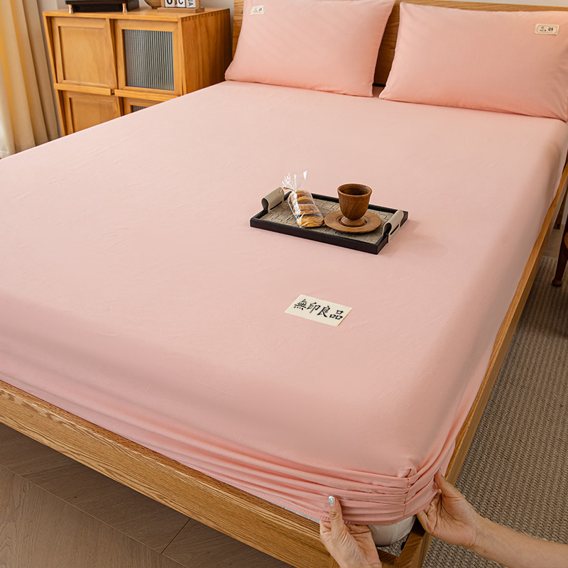 2025 nueva sábana de algodón cómoda y cepillada otoño e invierno funda protectora de colchón de algodón de una sola pieza funda de cama de sábana