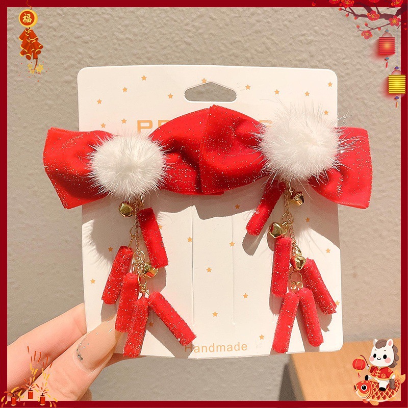 Horquilla Infantil con Borlas Chinas Hecha a Mano para Año Nuevo y Hanfu