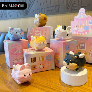 Baimao Original Cute Pet Flying Resin Shiba Inu Bee Dog Doll Ornament Exquisite Desktop Decoration Car Ornament