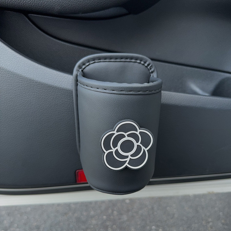 Car cup holder/beverage holder — Qìchē Side Drink Rack - camellia-black-cup-storage-bucket