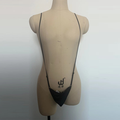 Men's adjustable belt-style one-piece T-shape underwear with U-shaped pouch design, men's sexy lingerie