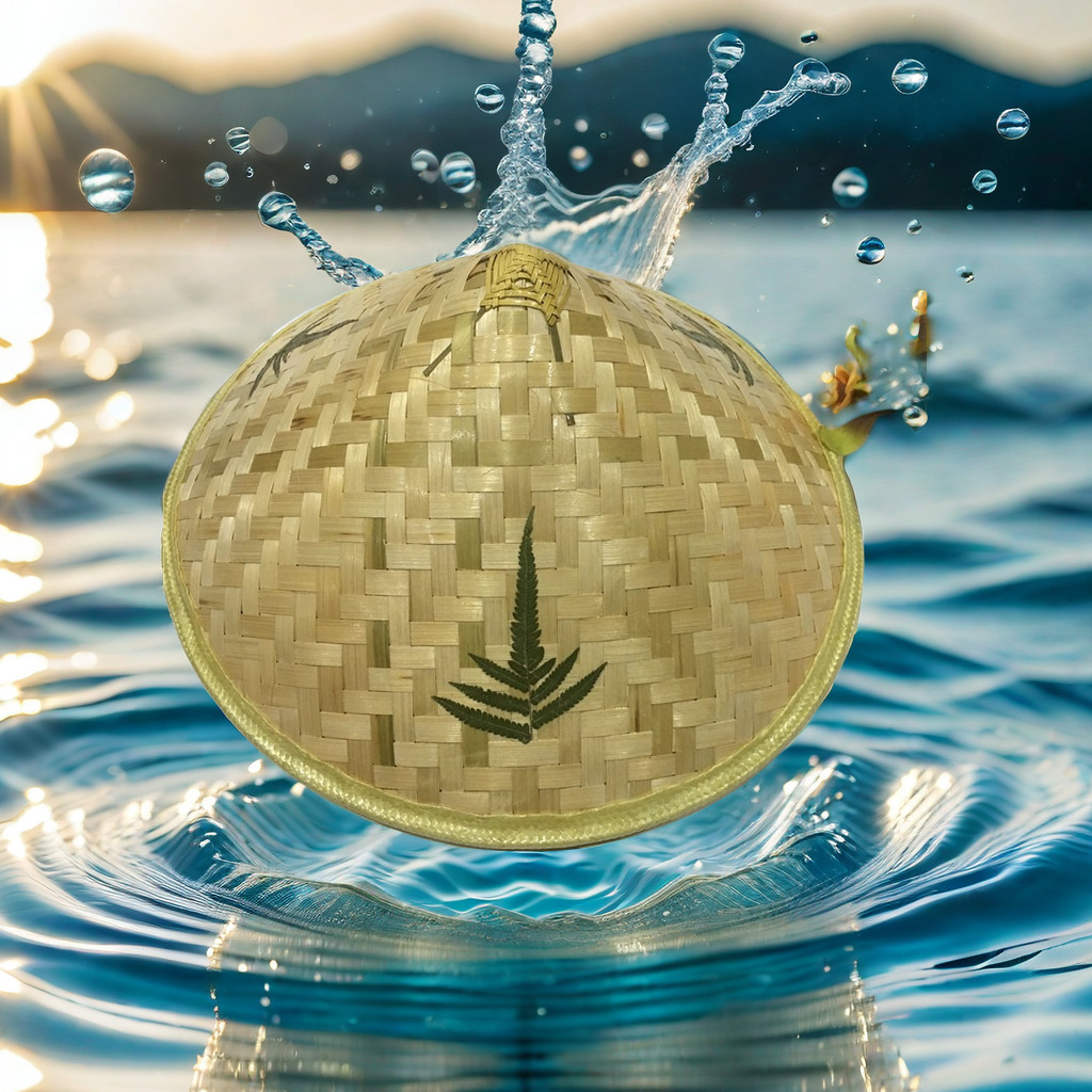 Sombrero de Bambú Tejido Tradicional con Protección Solar para Danza y Trabajo