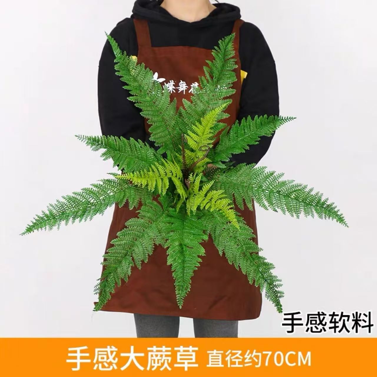 Hand-feeling large-line fern grass
