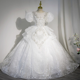 Girl's Dress Princess Dress Flower Girl's Wedding Girl's Dress Children's Host Piano Costume Trailing