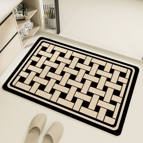 Simple household diatom mud floor mat bathroom door absorbent floor mat bathroom non-slip absorbent mat entrance door mat