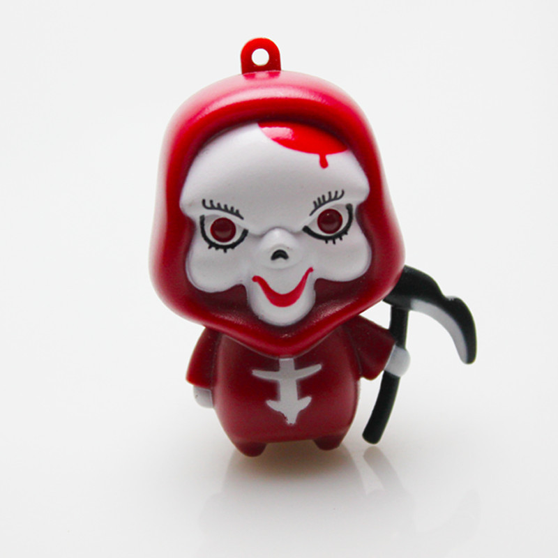 Halloween Reaper Car Llavero Ghost Brillante Tricky Spoof Sound Colgante Halloween Creative Bag Colgante
