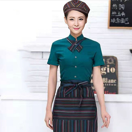 Tema occidental restaurante café hombres y mujeres ropa de trabajo Otoño e Invierno pastel hornear panadería camarero ropa de trabajo manga larga