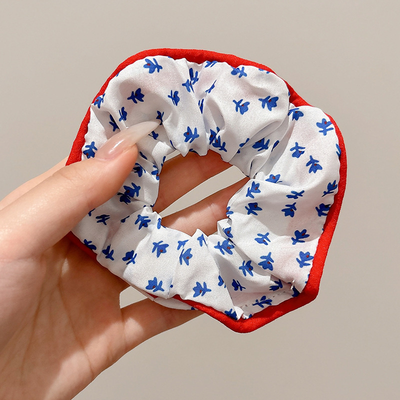 Coreano de encaje a cuadrícula anillo de cabello de intestino para mujeres 2026 nuevo estilo de cabello in-viento de gran tamaño bolas de cabello flor de tocado